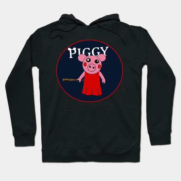 Funny Cute Piggy Hoodie by FreeKidsArt